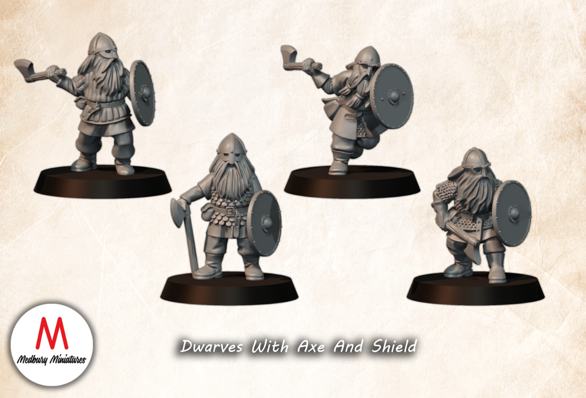Dwarfs with axe and shield